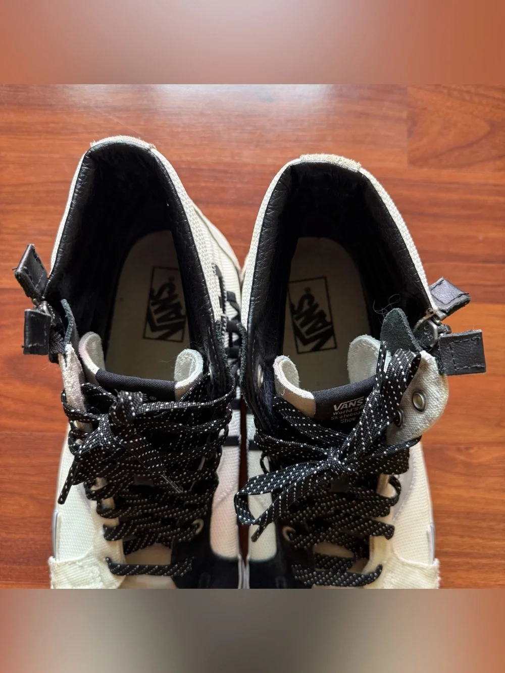 Vans Sk8-Hi Reissue CAP 'Reflective' sneakers size 11.5 white black skate shoes